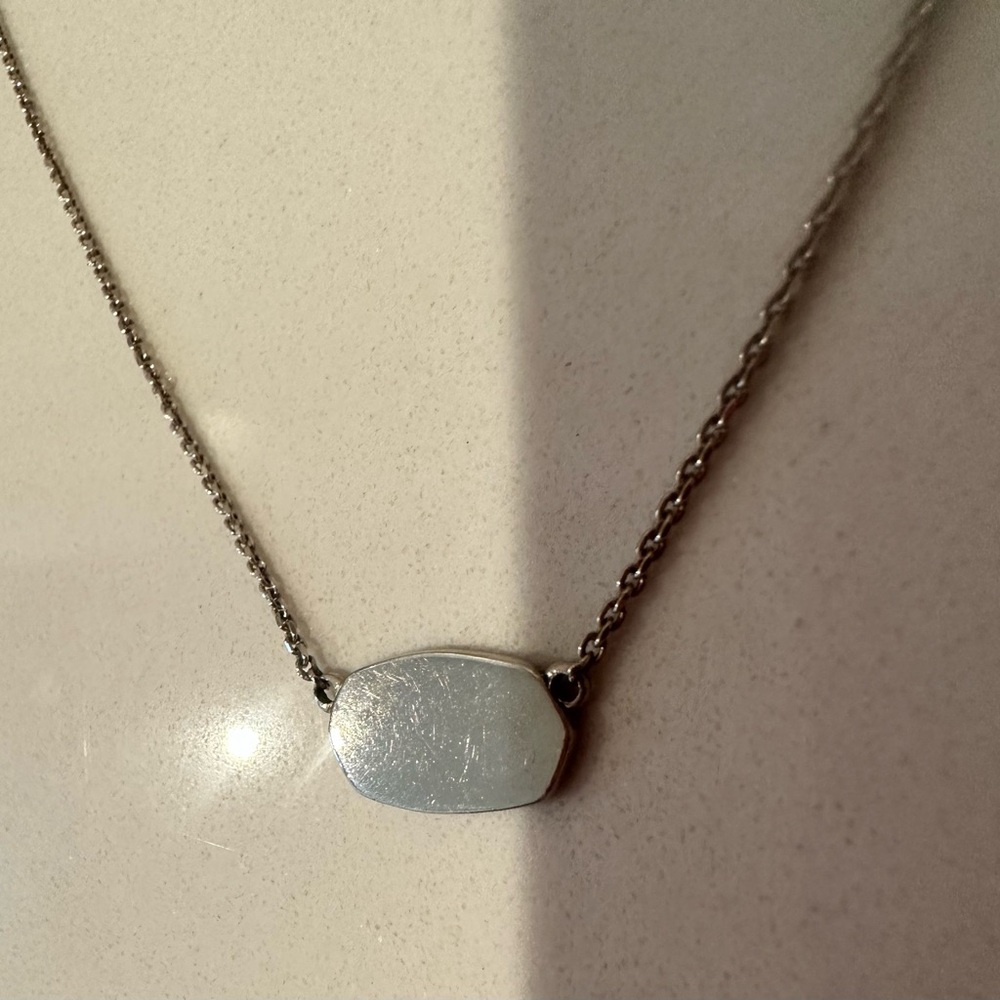 Kendra Scott Elisa Short Pendant Necklace Sterling Silver